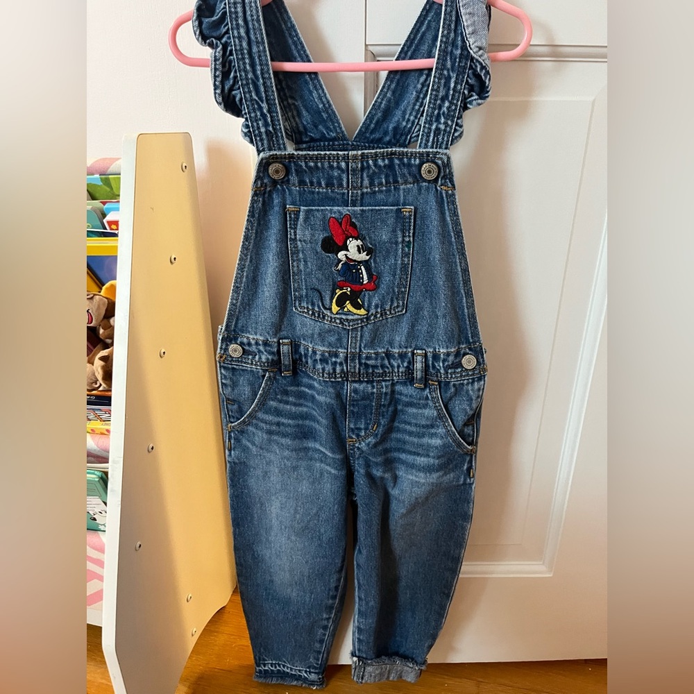 Gap Disney Minnie Mouse Denim Overalls, 4 years